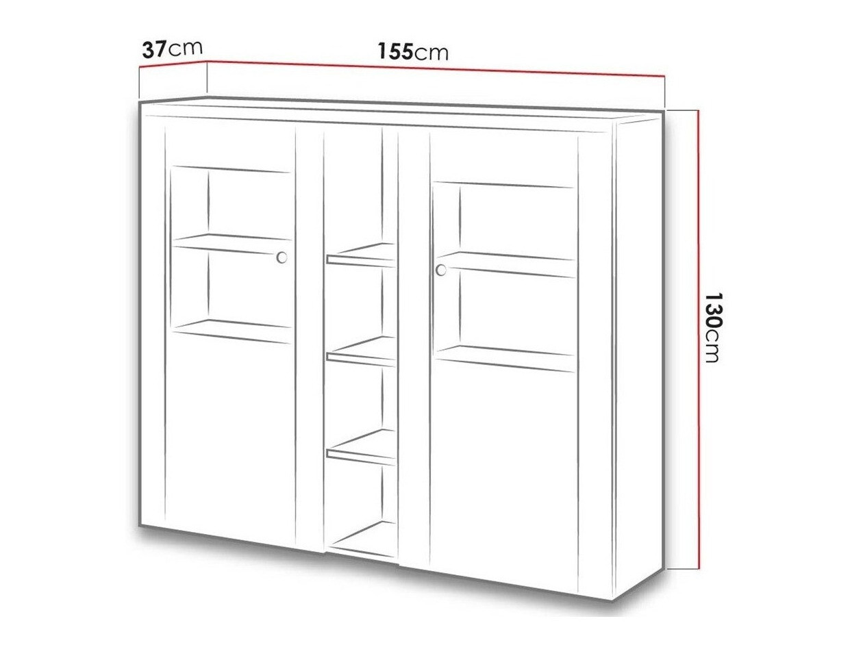 Μπουφέ Salelbo 105 (Σιμπού λεύκα + Τρούφελο δρυς)