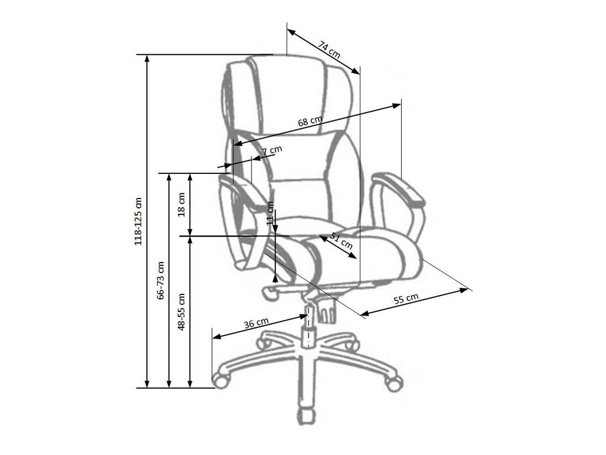 Office chair Houston 595 (Dark brown)
