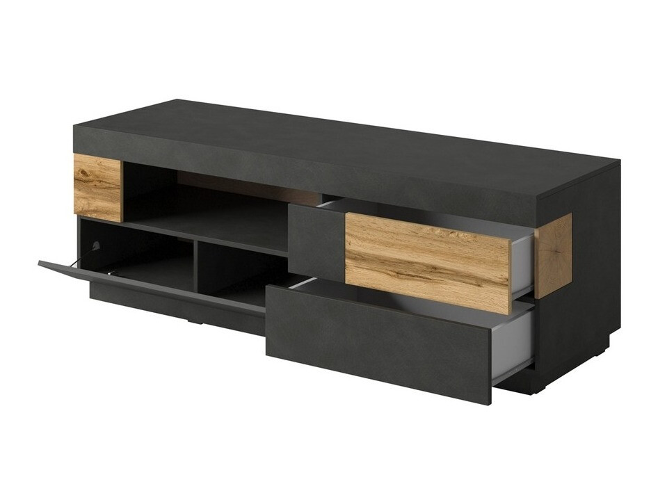 Σετ επίπλων σαλονιού Livlore 110 (Matera γκρι + Δρυς wotan)