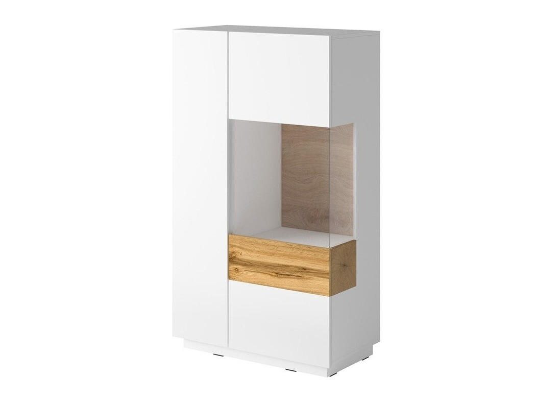Sideboard Livlore 104 (White + Glossy white + Wotan Oak)
