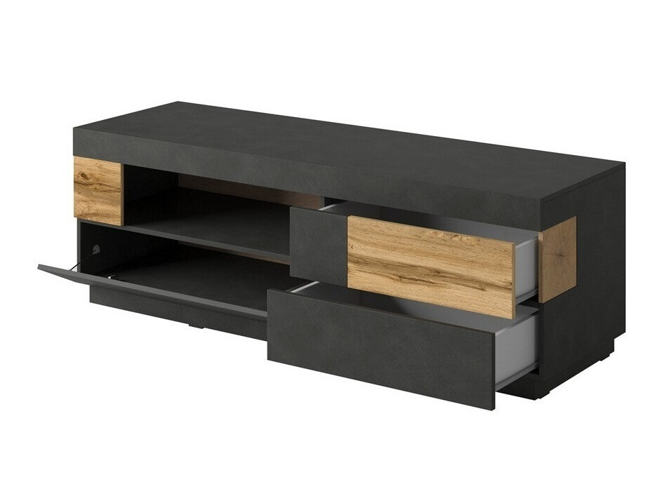 TV stand Livlore 103 (Matera grey + Wotan Oak)