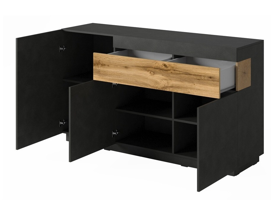 Chest of drawers Livlore 105 (Matera grey + Wotan Oak)