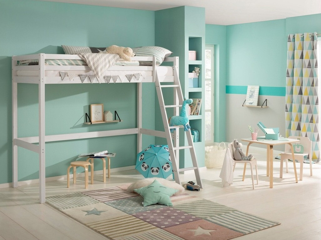 Υπερυψωμένο κρεβάτι Ruvfiva 105 (Άσπρο)