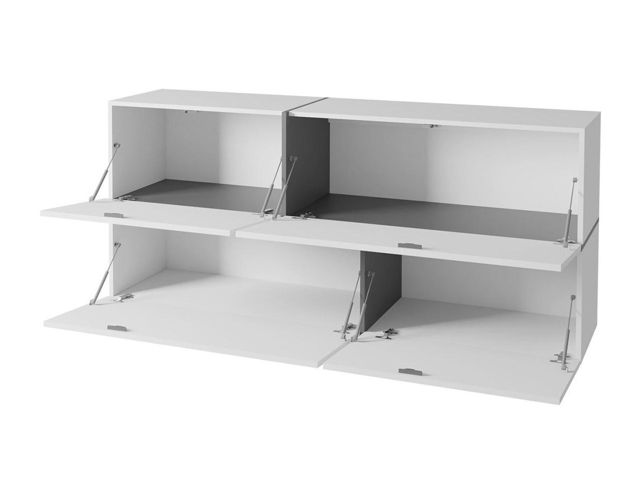 Wall cabinet Charlotte 100 (White + Glossy white + Sonoma oak)
