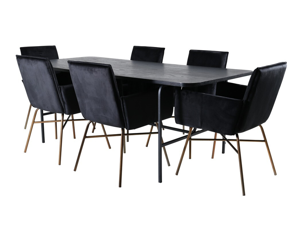 Dining set Dallas 2788 (Black + Copper)