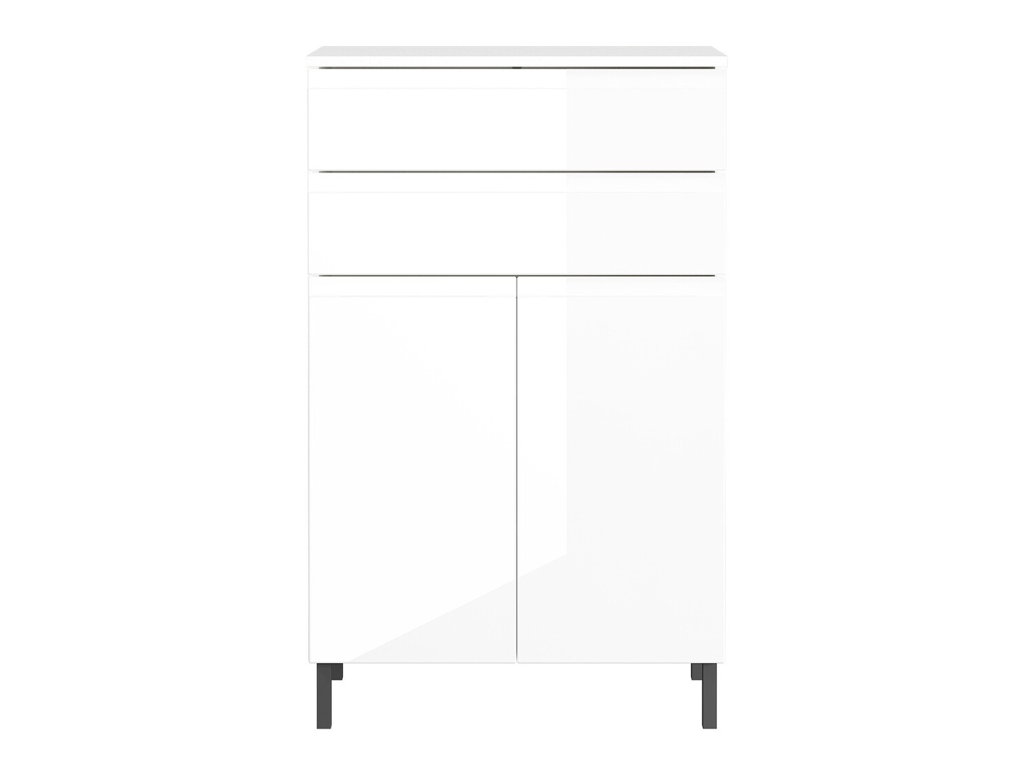 Όρθιο ντουλάπι μπάνιου Talmira 104 (Άσπρο + Γυαλιστερό λευκό)