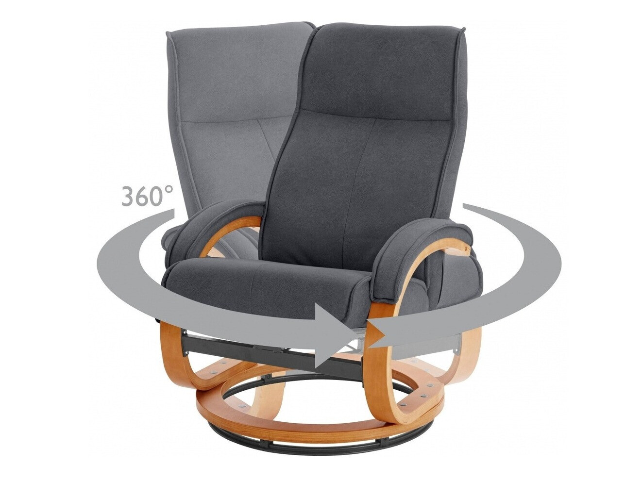 Armchair Denton 194 (Black + Brown)