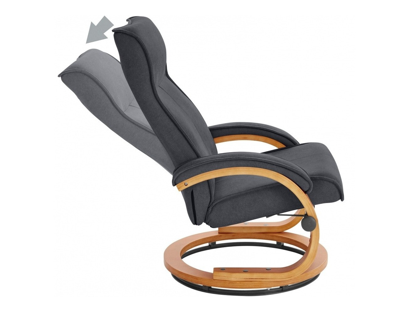 Armchair Denton 194 (Black + Brown)