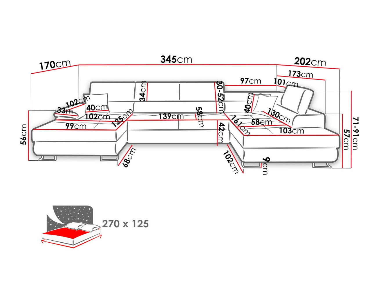 Γωνιακός Καναπές Comfivo Ruta IV (Uttario Velvet 2979 + Senegal 825)