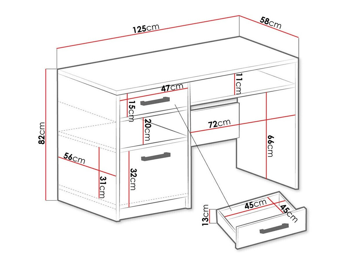 Γραφείο Rosa (Μωβ + Χρυσό)