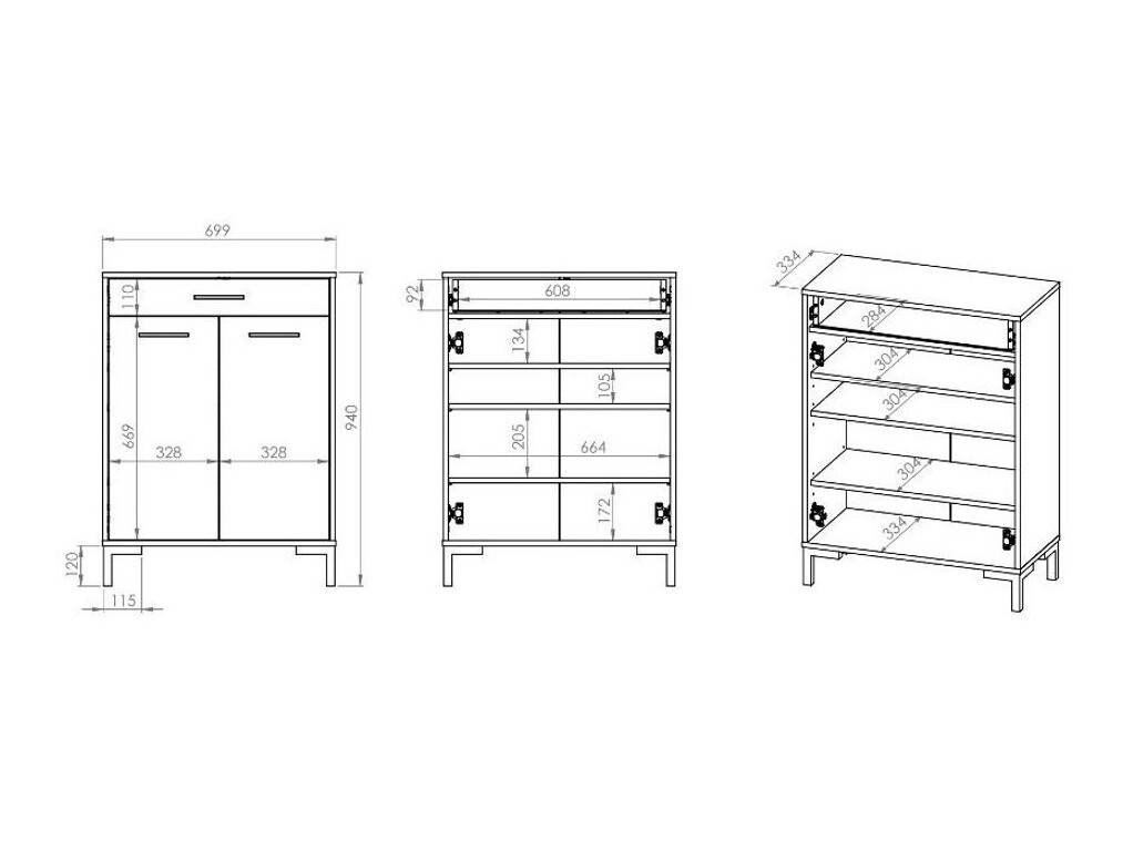 Shoe shelf Larnolo 102