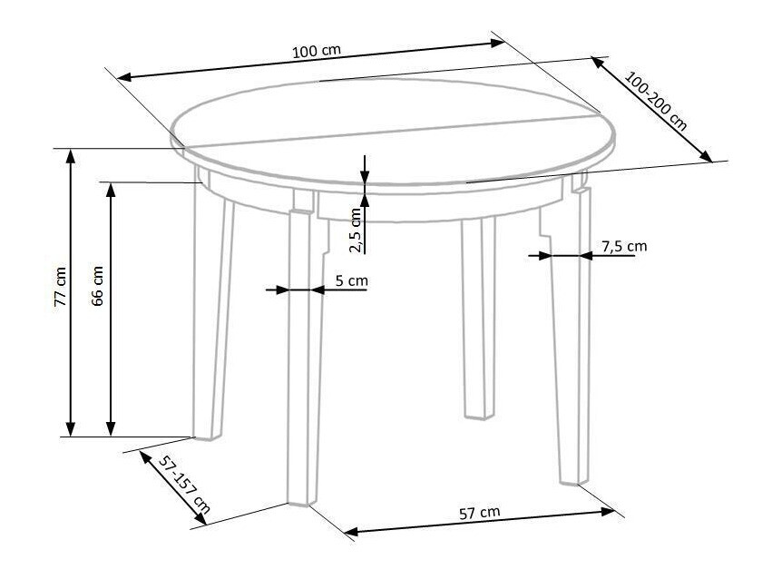 Τραπέζι Houston 785 (Άσπρο)