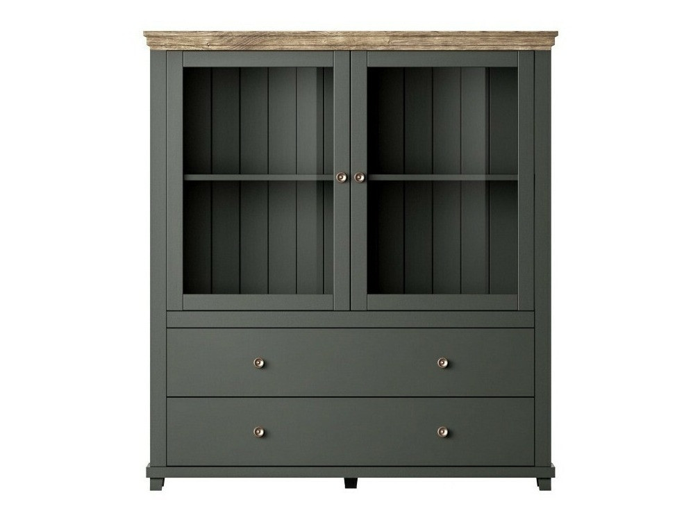 Chest of drawers Tolnue 105 (Dark green + Lefkas oak)