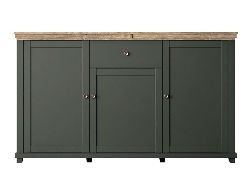 Chest of drawers Tolnue 106 (Dark green + Lefkas oak)