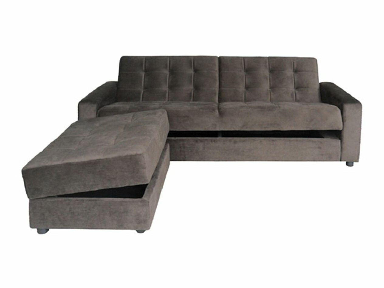 Καναπές κρεβάτι Mesa 208 (Γκρι + Καφέ)