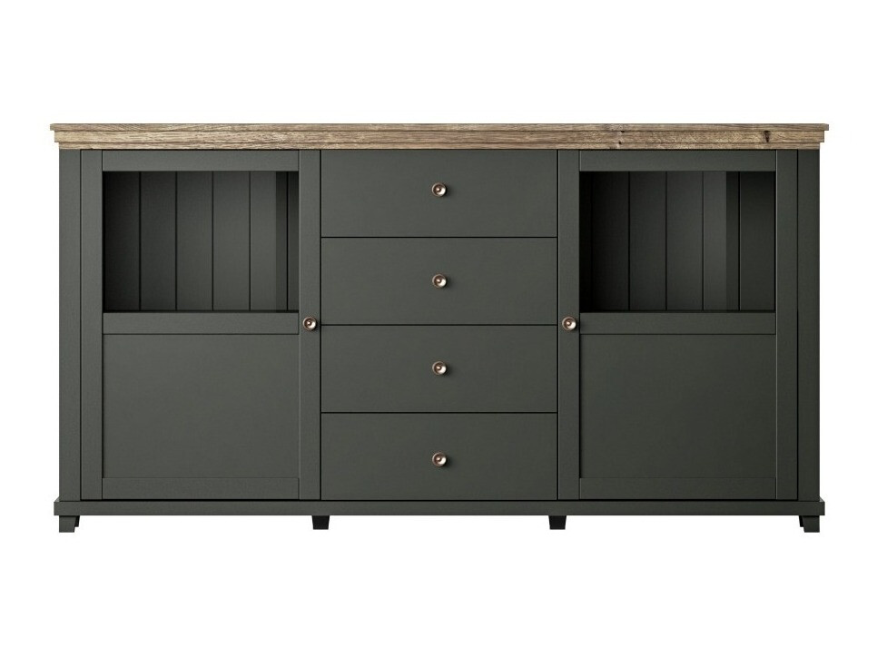 Συρταριέρα Tolnue 103 (Σκούρο πράσινο + Δρυς Λευκάδας)