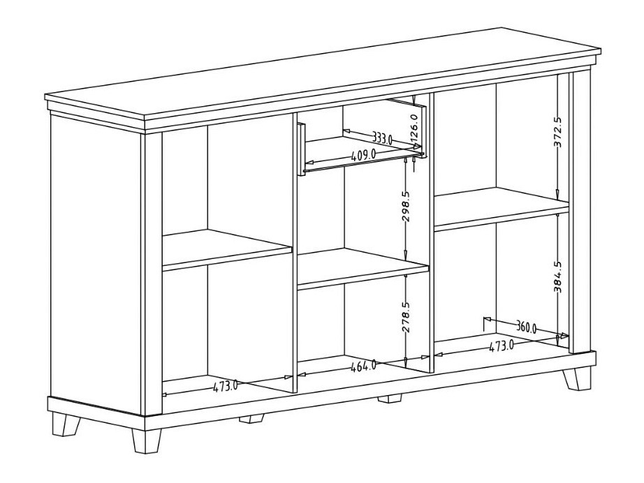 Συρταριέρα Tolnue 106 (Σκούρο πράσινο + Δρυς Λευκάδας)
