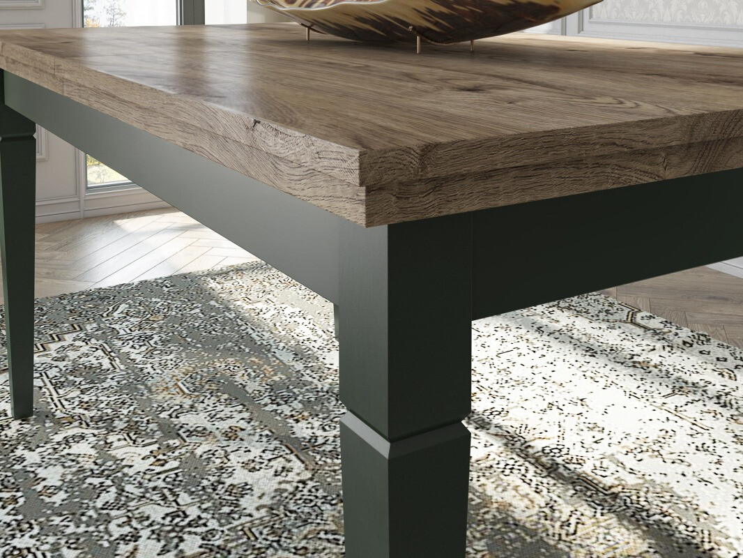 Table Tolnue 107 (Dark green + Lefkas oak)