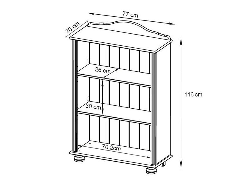 Bookcase Fenlaru 100 (White)