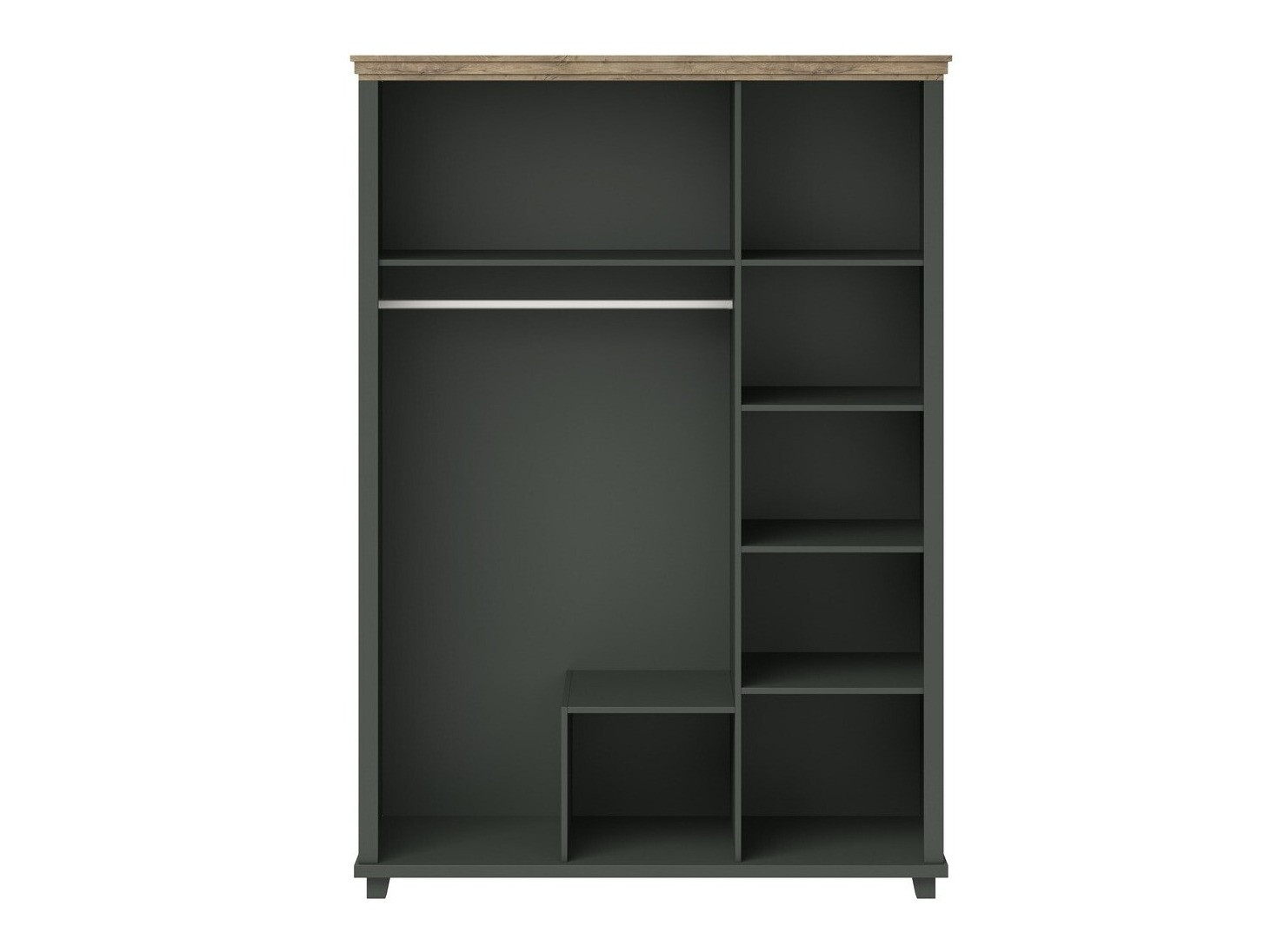 Wardrobe Tolnue 114 (Dark green + Lefkas oak)