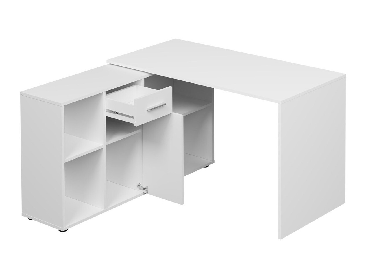 Corner desk Bristol 122 (Concrete + White)