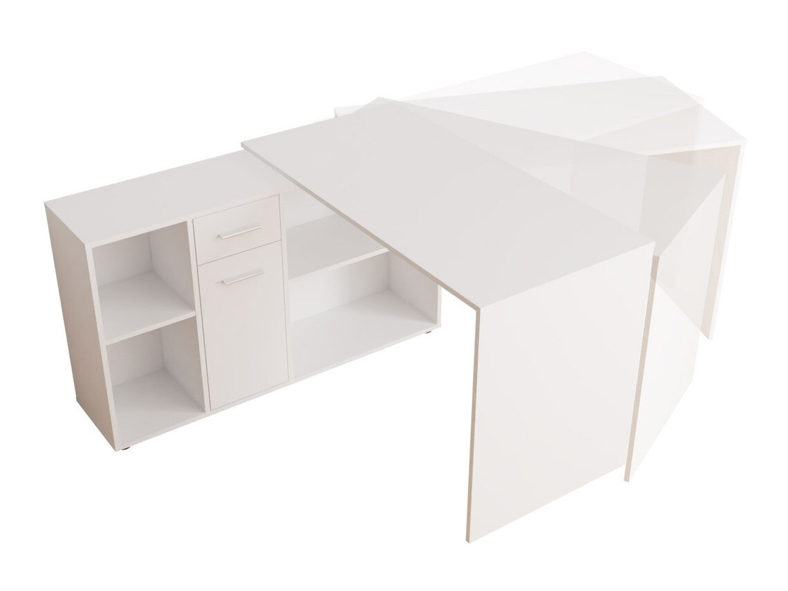 Corner desk Bristol 122 (Concrete + White)