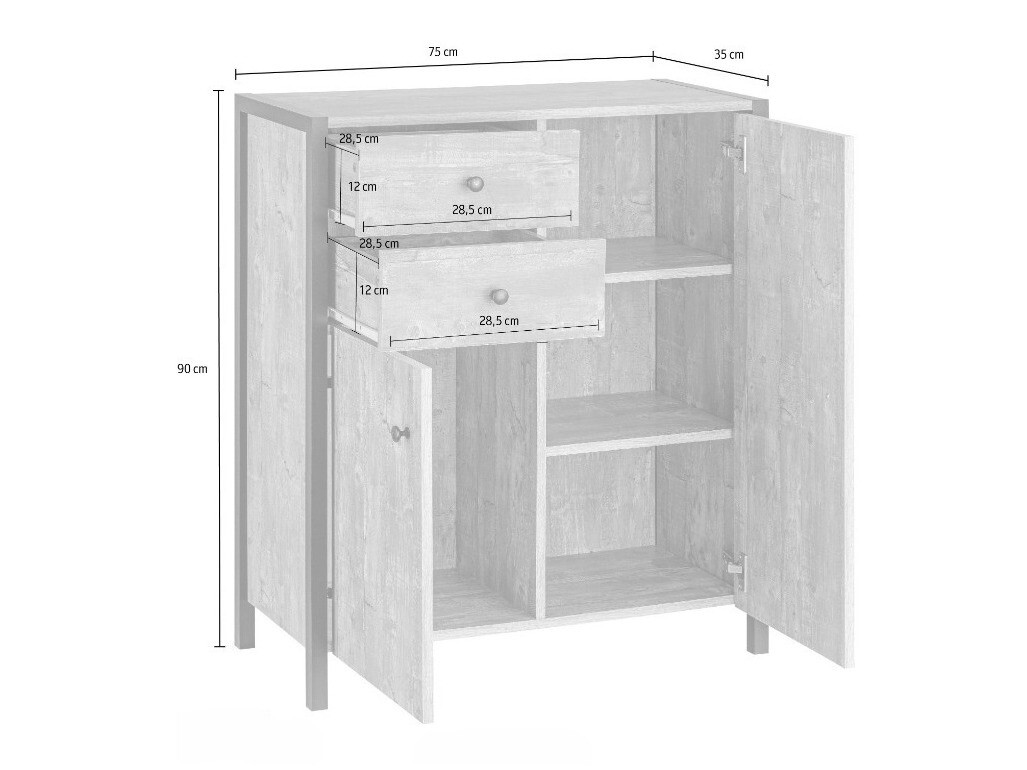 Όρθιο ντουλάπι μπάνιου Larnovo 106