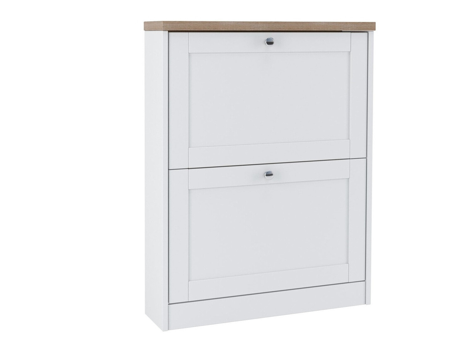 Παπουτσοθήκη Cirtene 100 (Άσπρο + Δρυς)