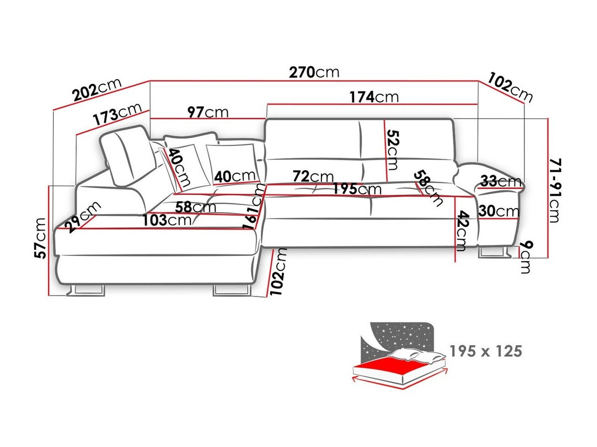 Γωνιακός Καναπές Comfivo Ruta II (Uttario Velvet 2979 + Senegal 825)