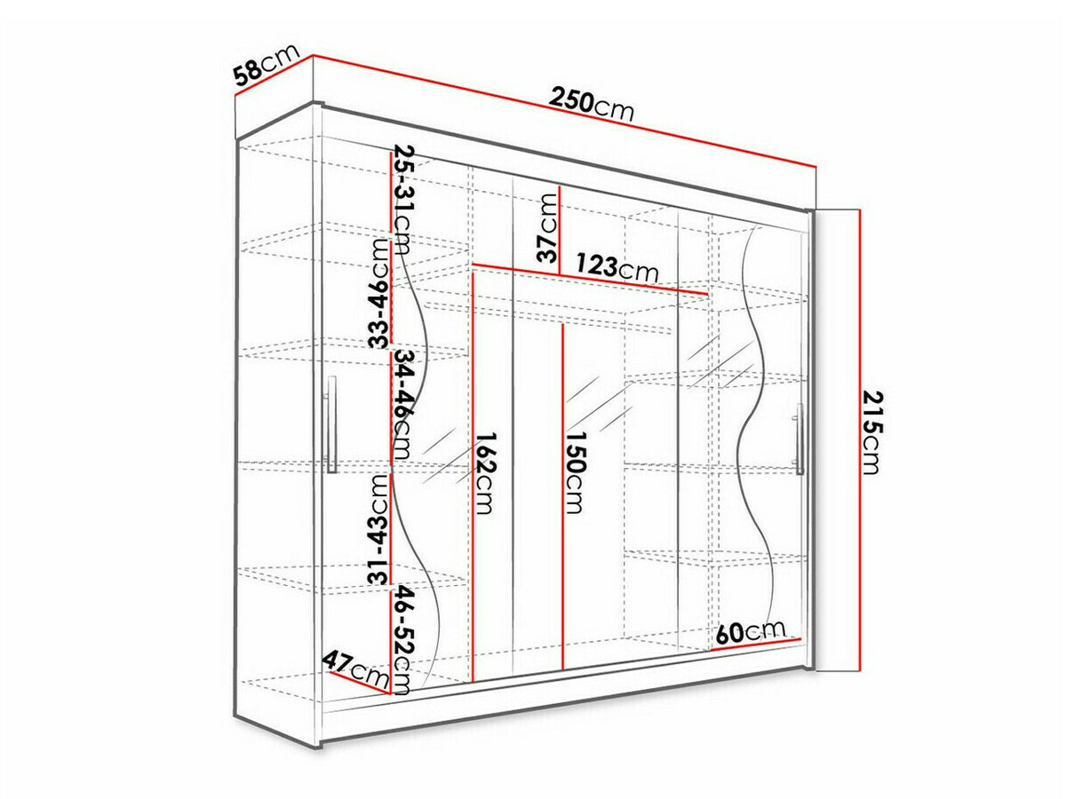Ντουλάπα Closico Ordo III (Μαύρο)