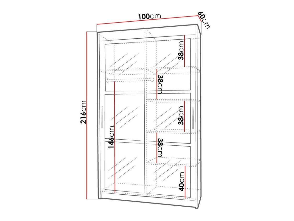 Wardrobe Toledo 101 (Sonoma oak)