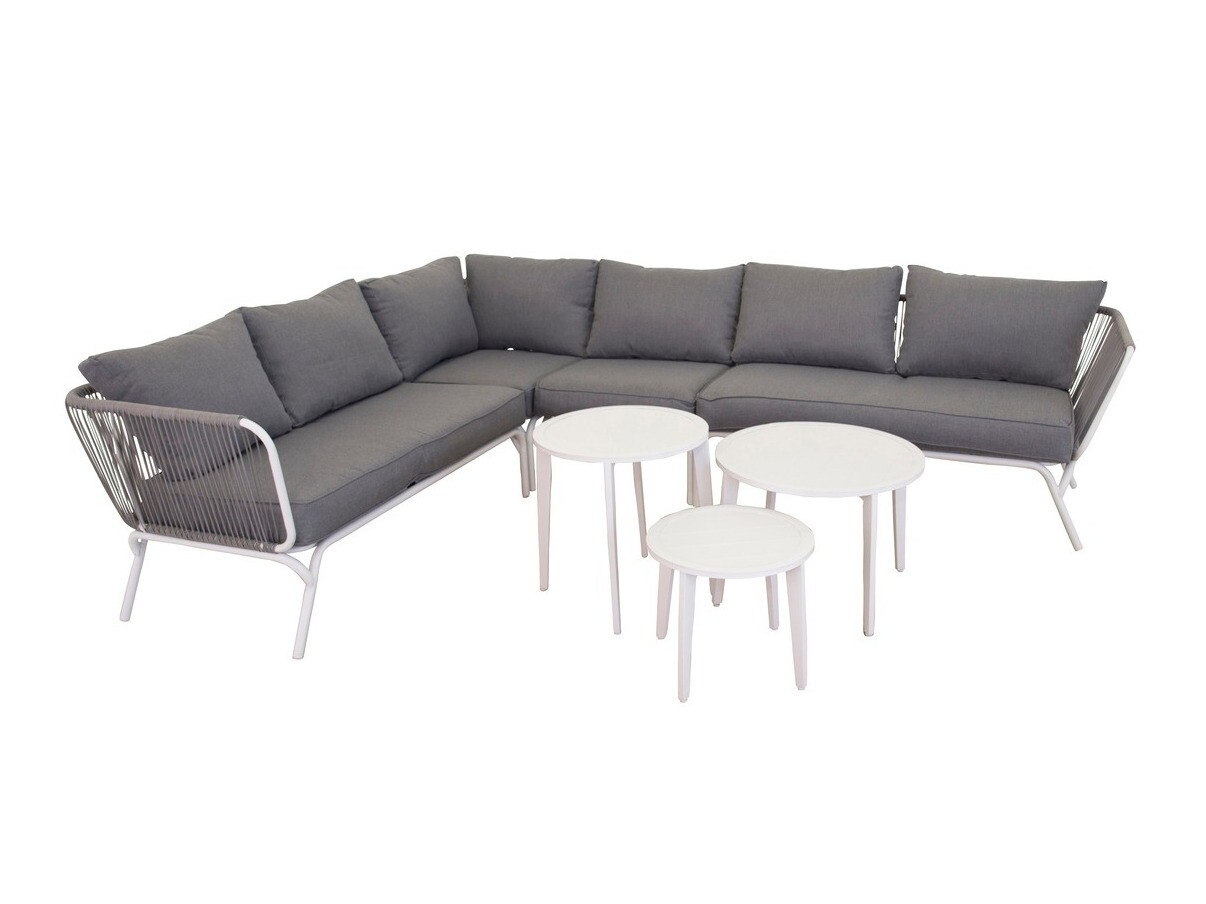 Outdoor furniture set Dallas 1084 (Grey + White)