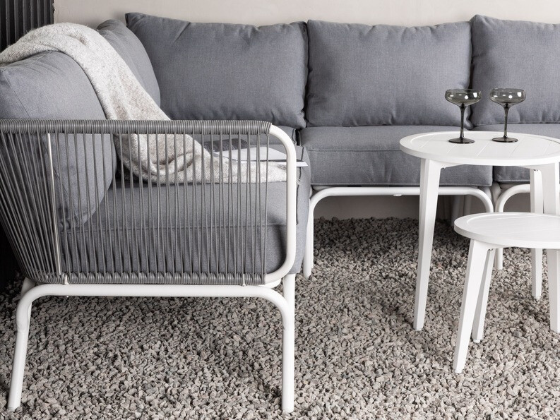 Outdoor furniture set Dallas 1084 (Grey + White)