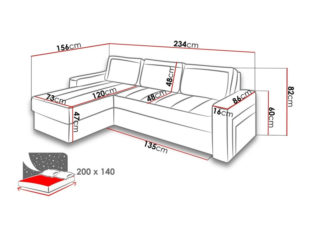 Γωνιακός Καναπές Donum