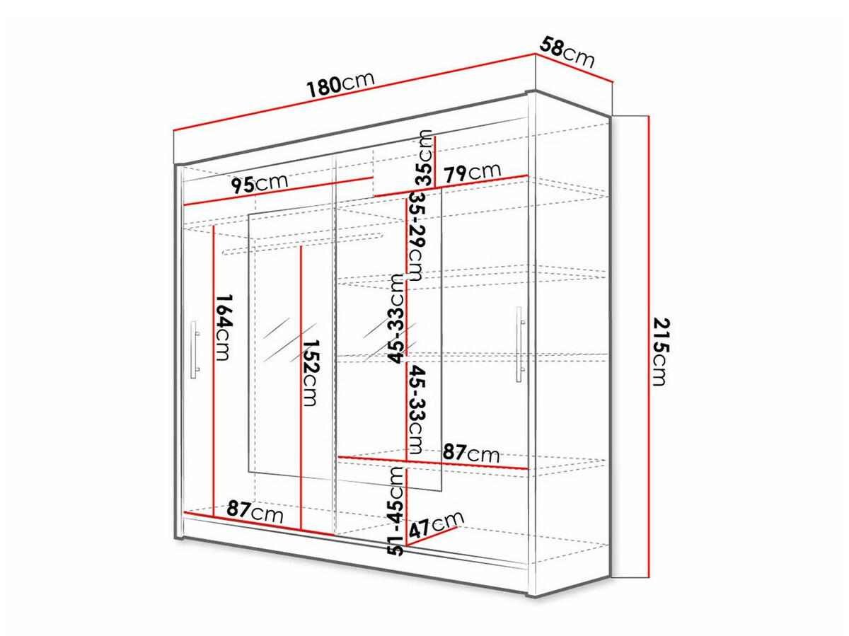 Ντουλάπα Closico Pallor VII (Μαύρο)