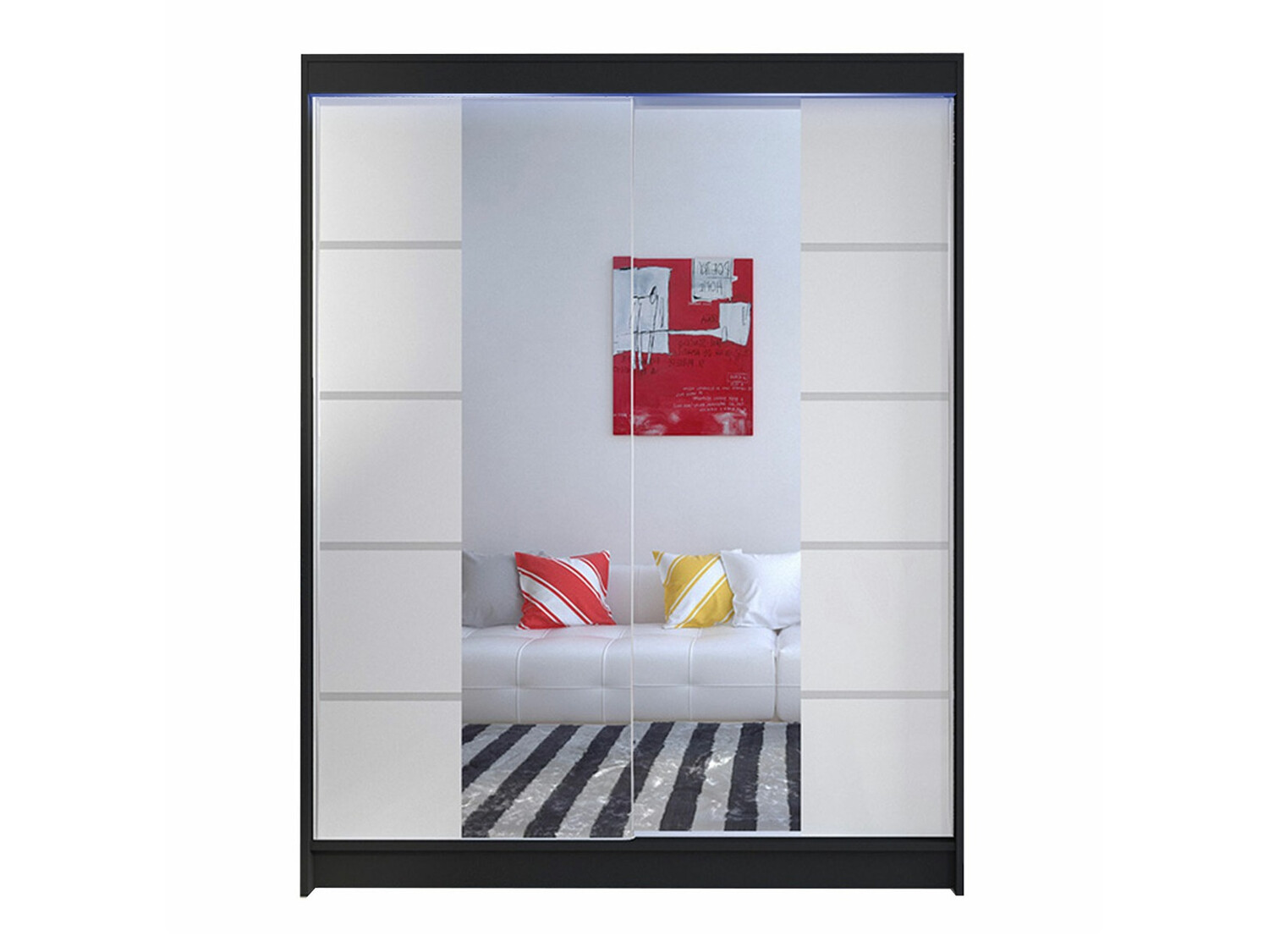 Ντουλάπα Closico Vastor V (Μαύρο + Άσπρο)