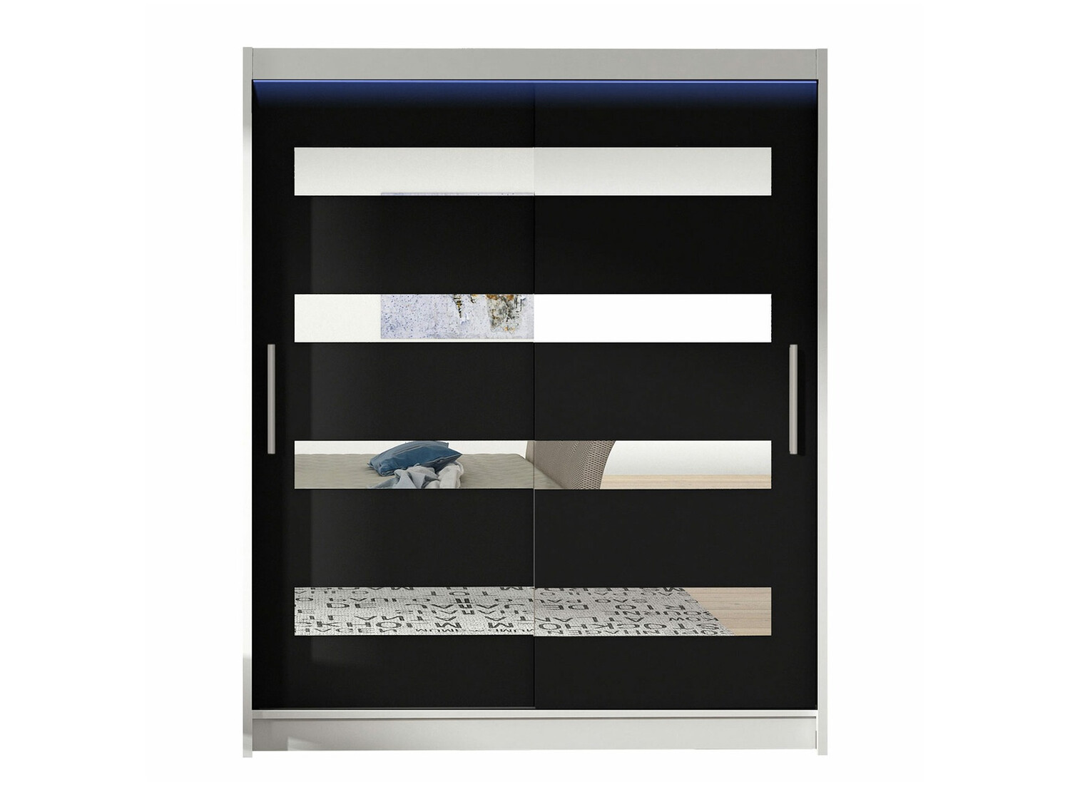 Ντουλάπα Closico Camera XIII (Άσπρο + Μαύρο)