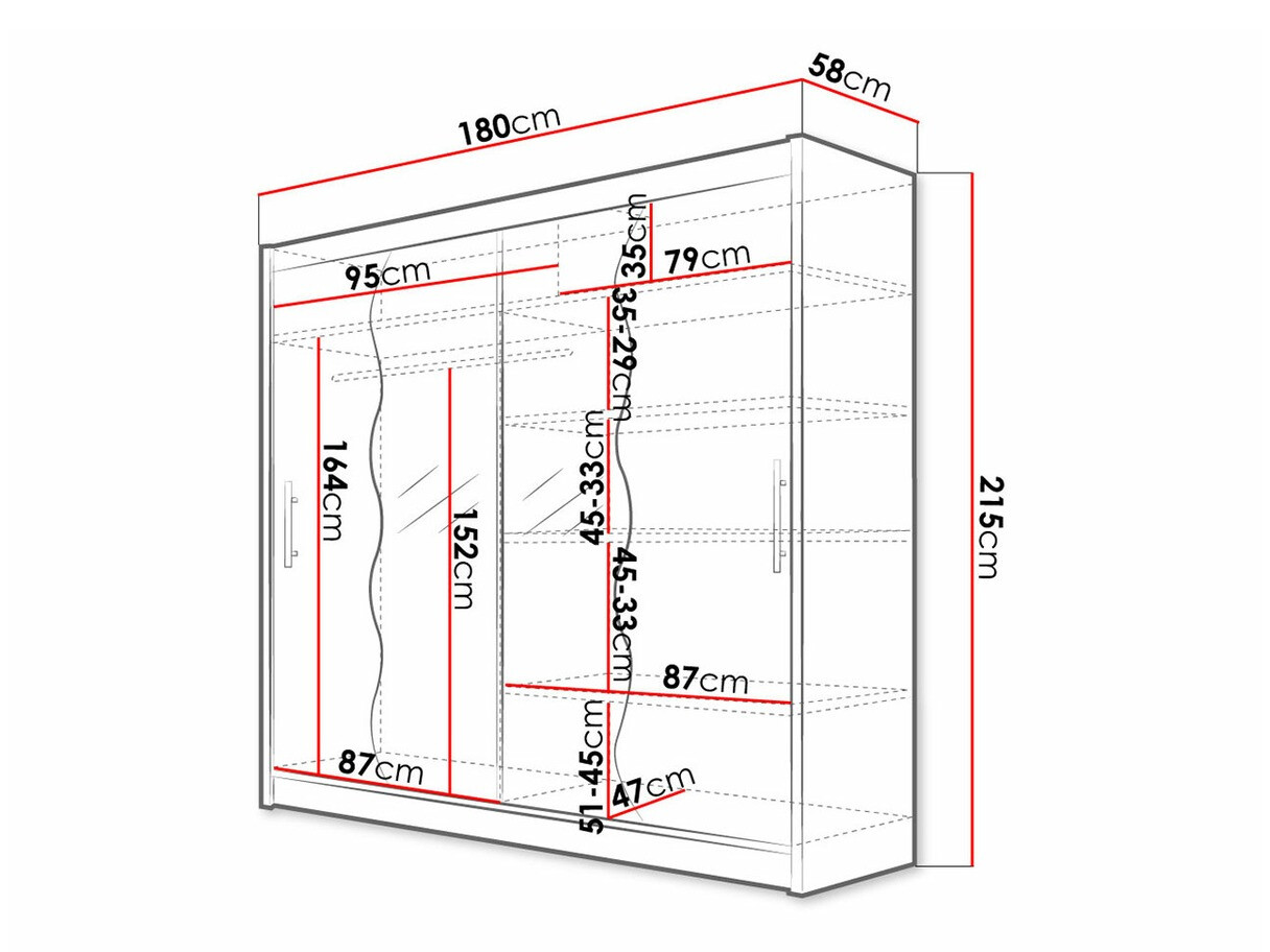 Ντουλάπα Closico Pallor X (Μαύρο)