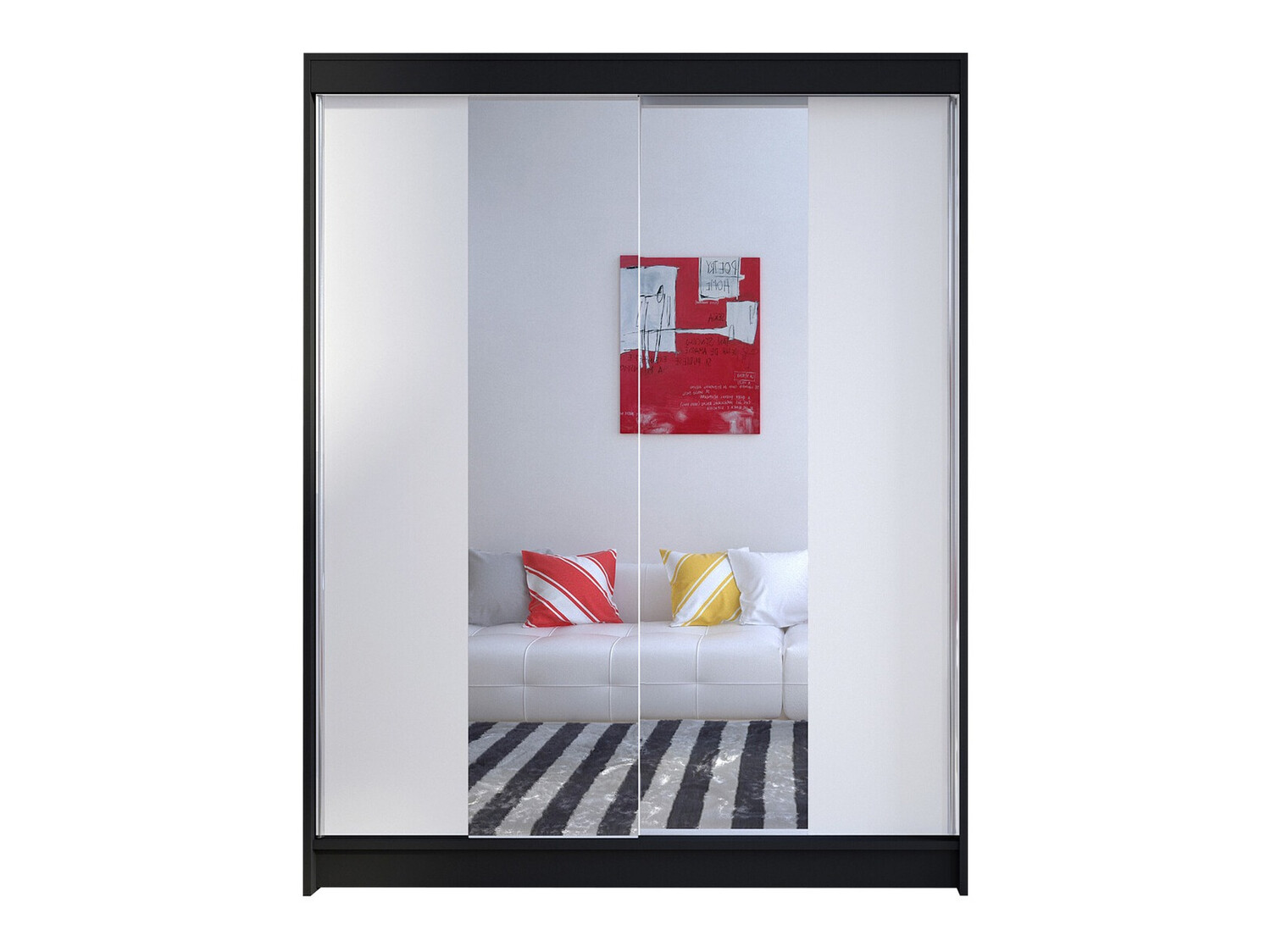 Ντουλάπα Closico Vastor II (Μαύρο + Άσπρο)