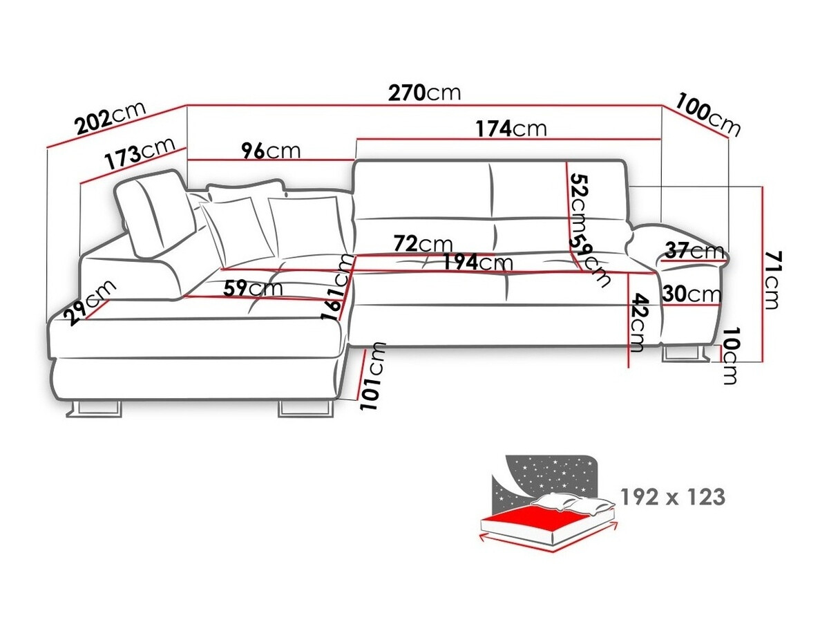 Γωνιακός Καναπές Comfivo Ruta III (Soft 011 + Lux 06)