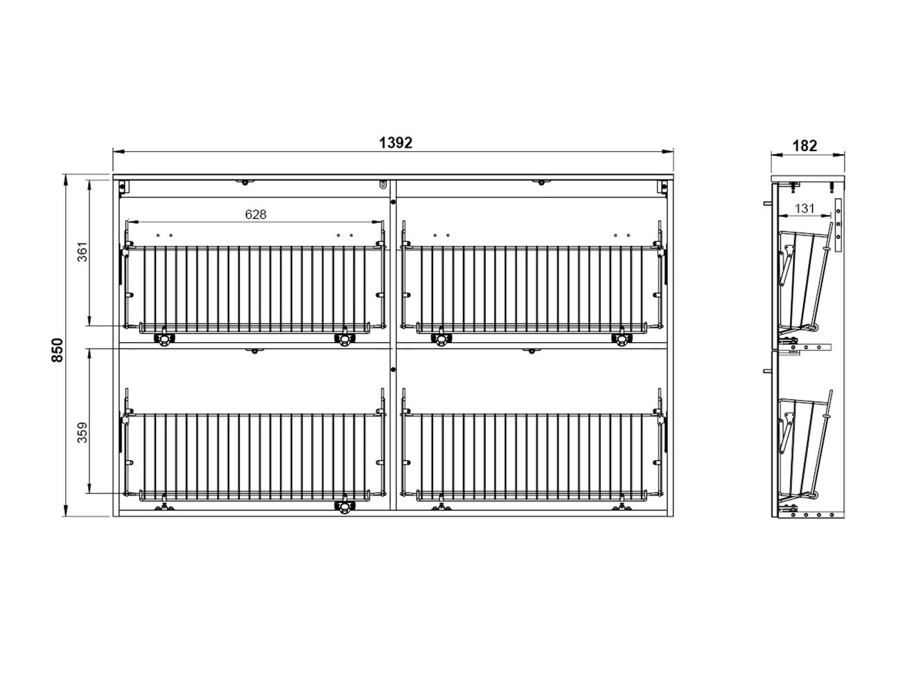 Παπουτσοθήκη Felelmo 101 (Άσπρο)