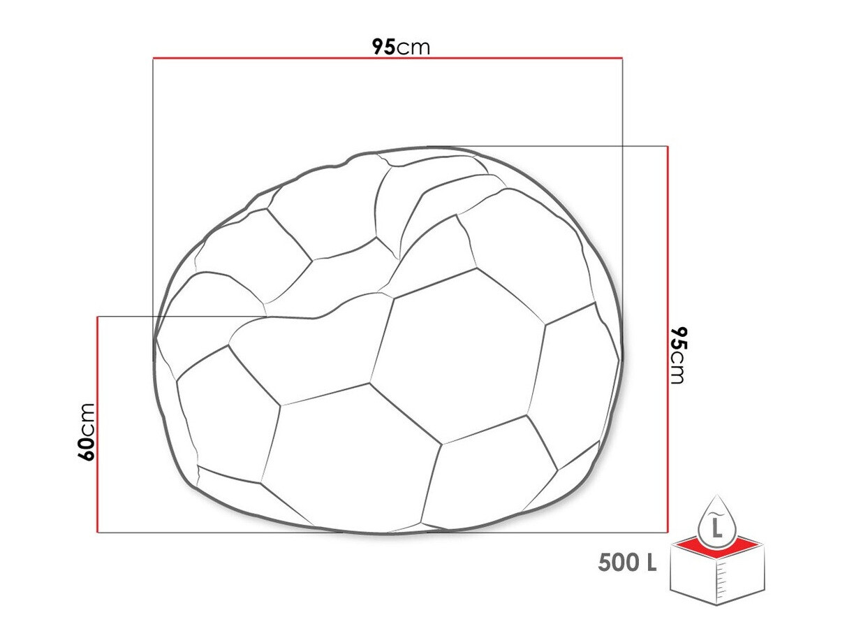 Πουφ Comfivo Pectus (Άσπρο + Μαύρο)
