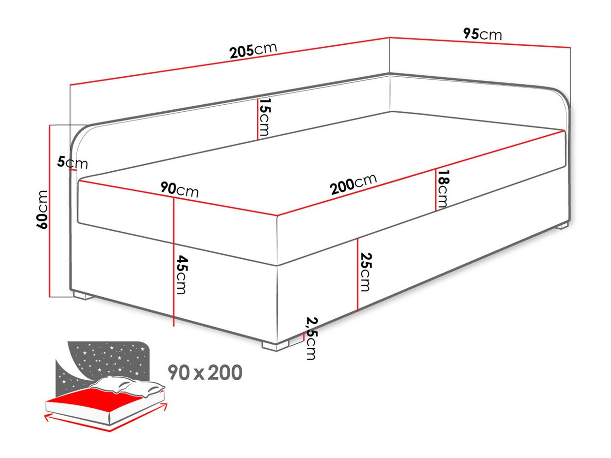 Κρεβάτι Memphis 128 (Lux 23 + Lux 06)