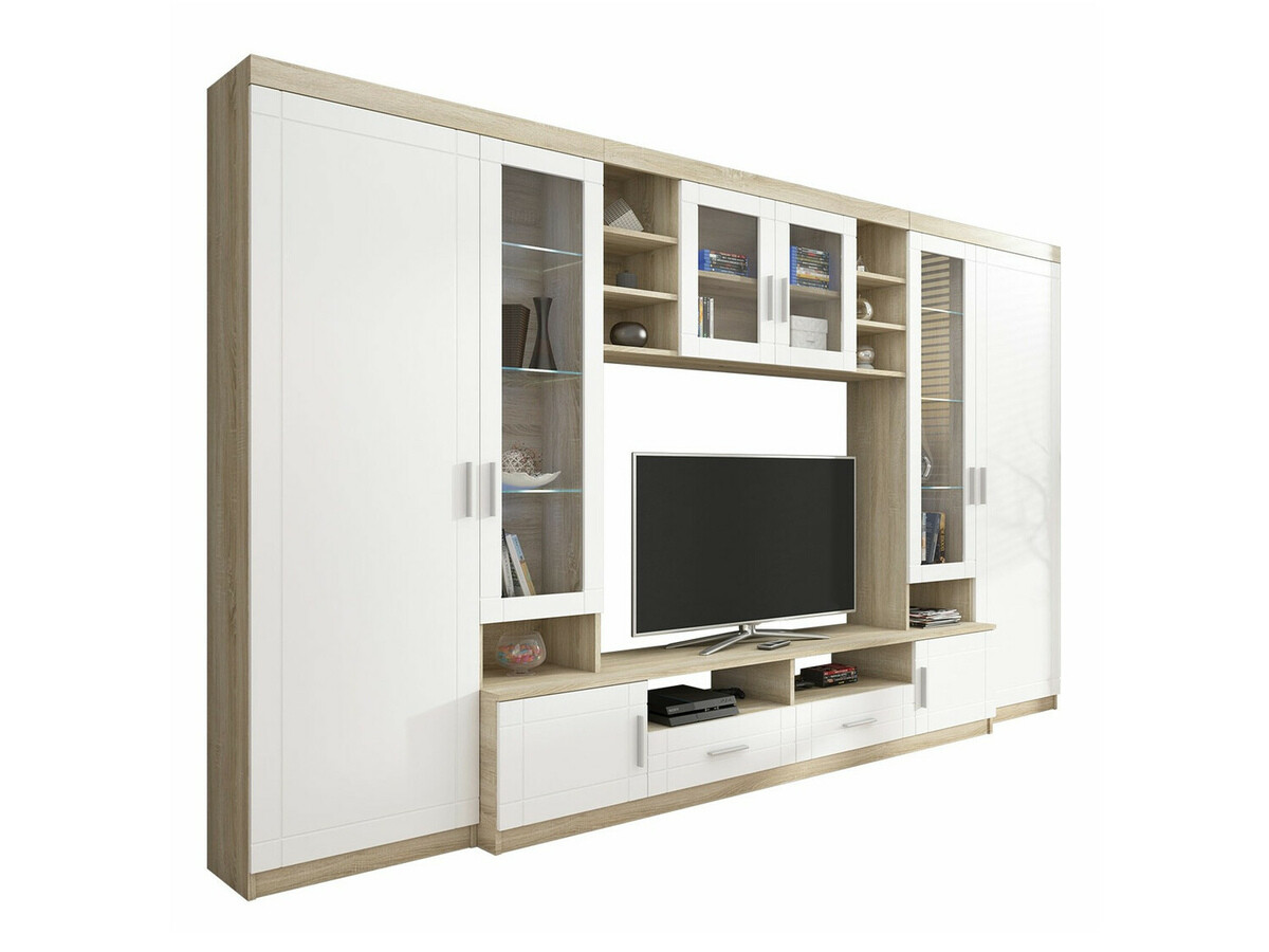 Living room set Bacces (Sonoma oak + White)