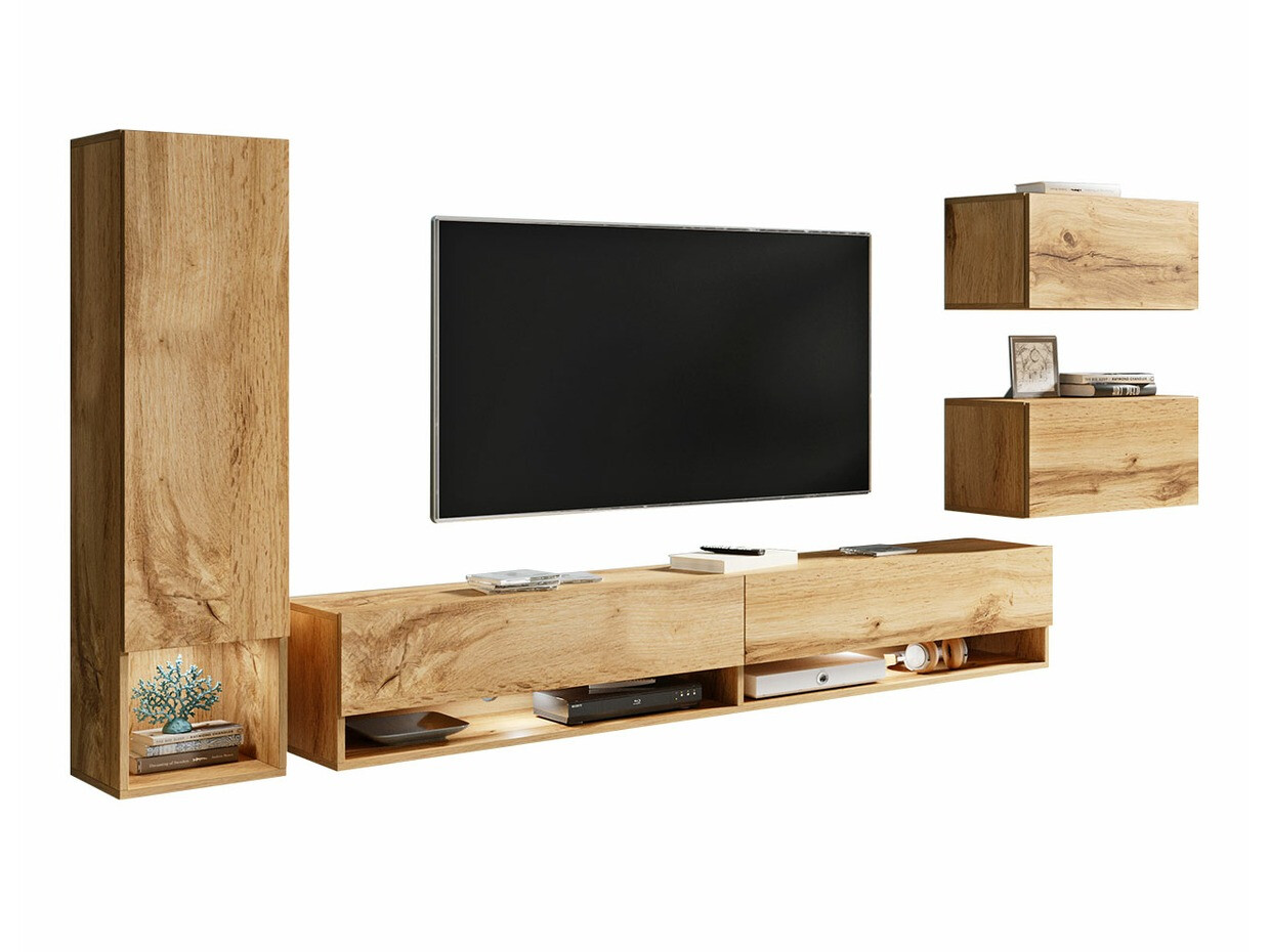 Σετ επίπλων σαλονιού Sarasota 124 (Δρυς wotan)