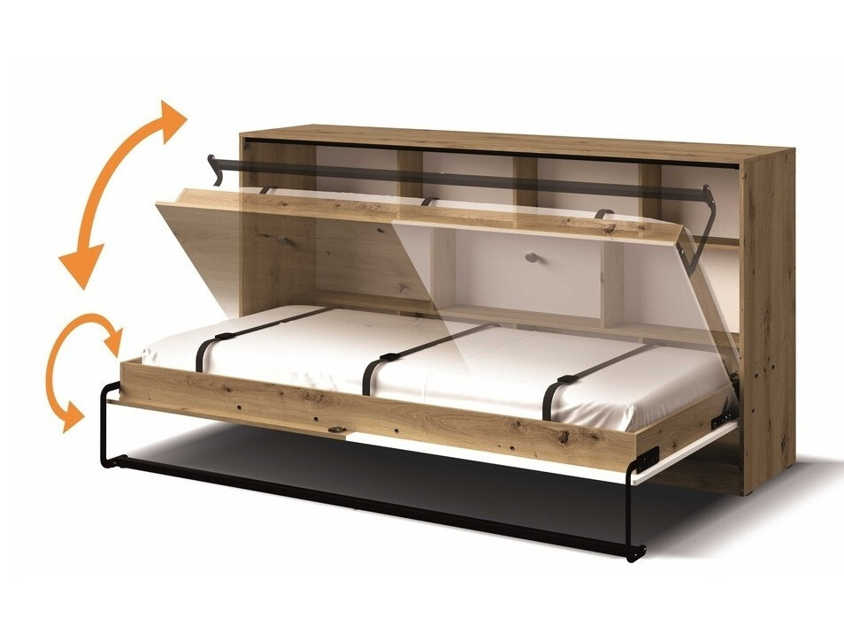 Wall bed Mirelbu 114 (Artisan oak + White)