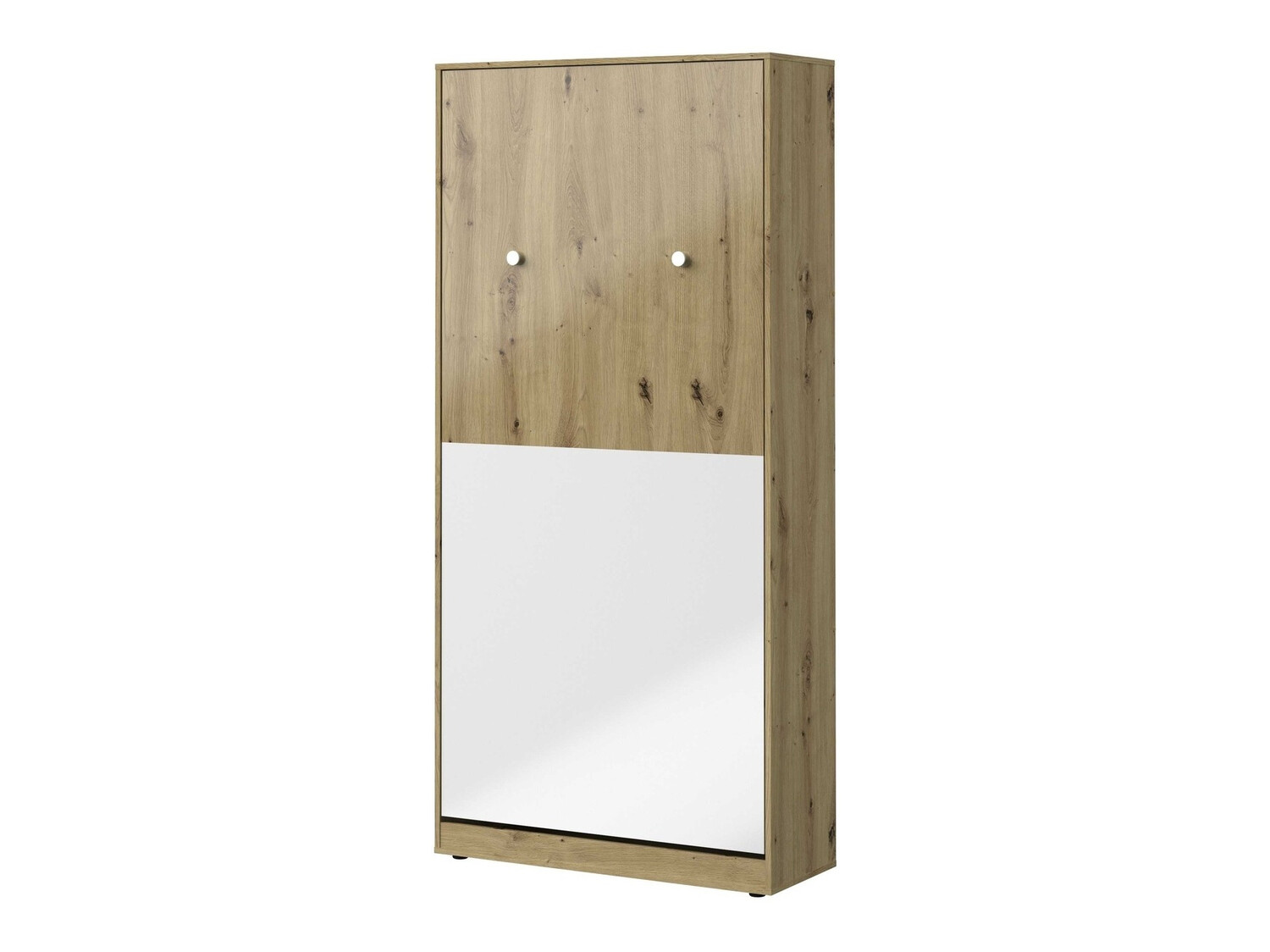 Wall bed Mirelbu 113 (Artisan oak + Glossy white)