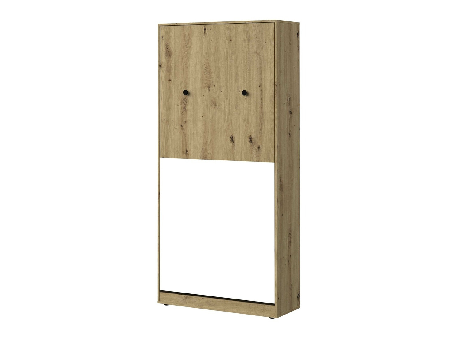Wall bed Mirelbu 113 (Artisan oak + White + Black)