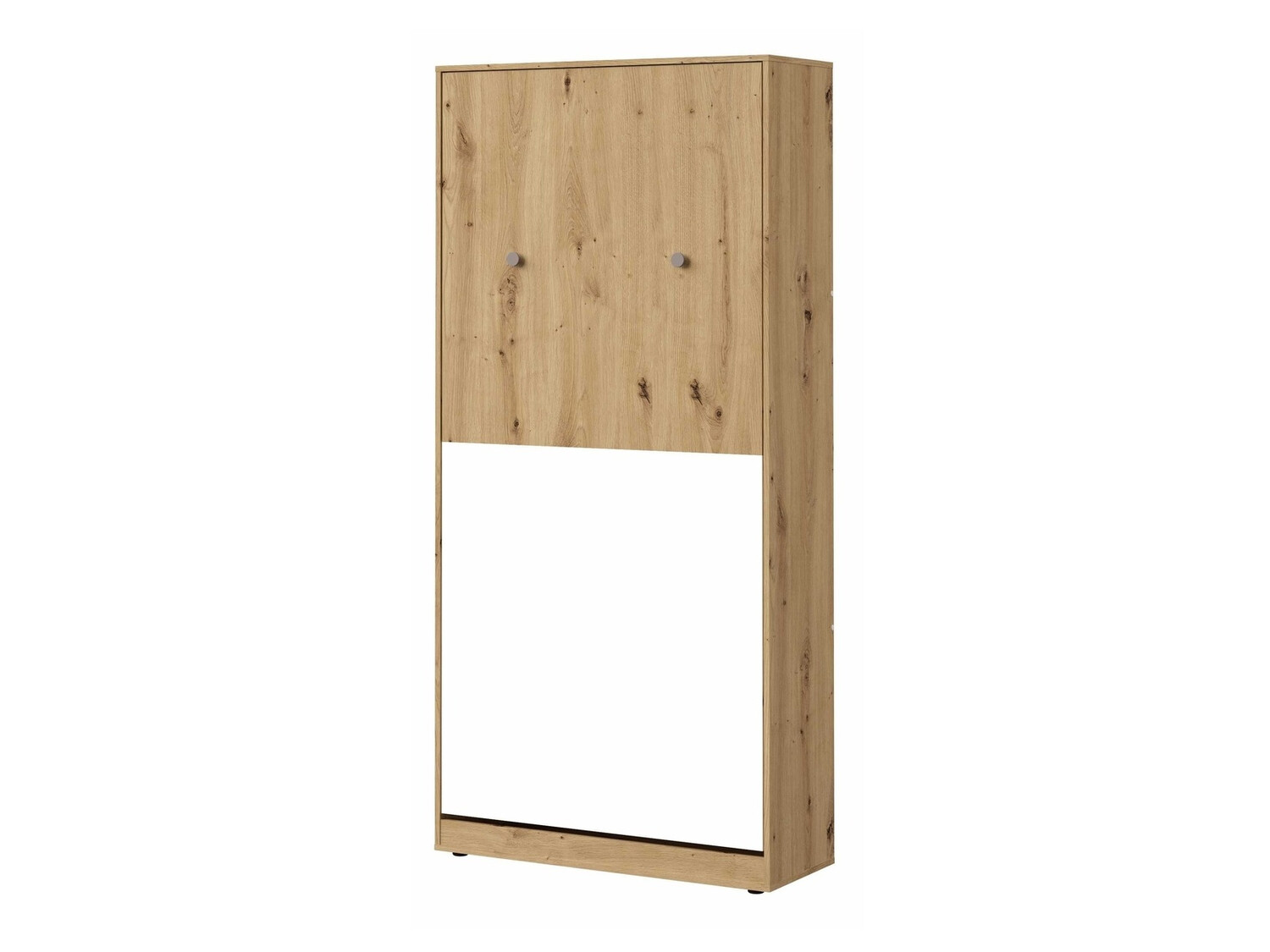 Wall bed Mirelbu 113 (Artisan oak + White + Grey)