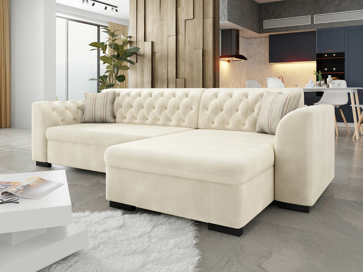 Γωνιακός καναπές Αγγλικού στυλ Comfivo 252 (Magic Velvet 2250 + Senegal 825)